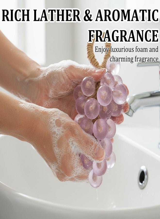 CZFSWT Grape Soap on A Rope, Soap on A Rope for Women, Portable Decorative Soaps for Bathroom Suitable for Personal Care Time - Image 4
